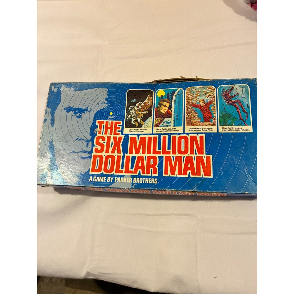 Vintage 1975 The Six Million Dollar Man Board Game Parker Brothers Retro 70s TV